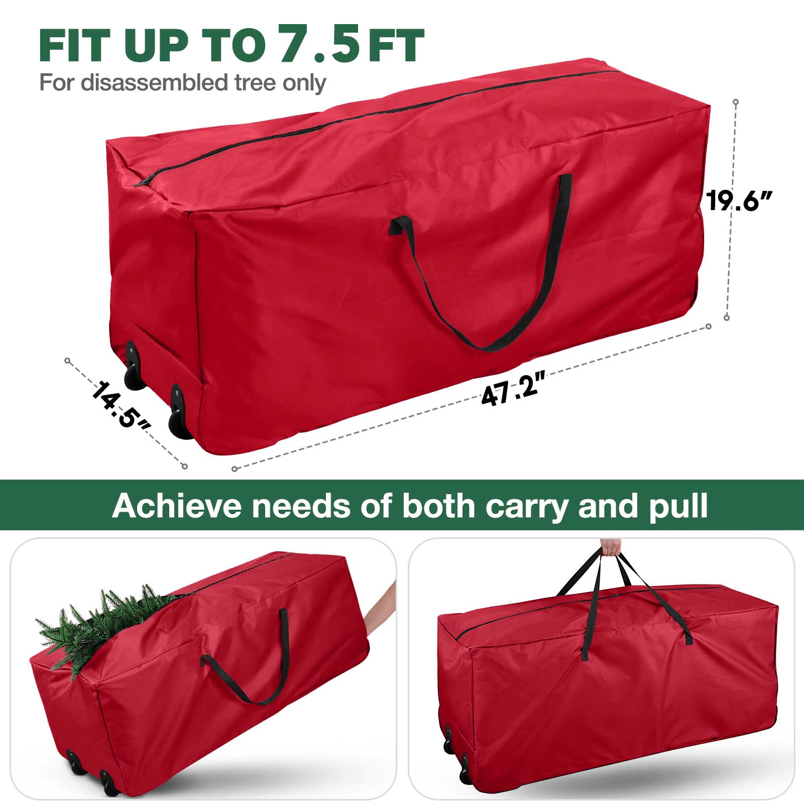 Ayieyill Christmas Tree Storage Bag 7.5 Ft photo 4