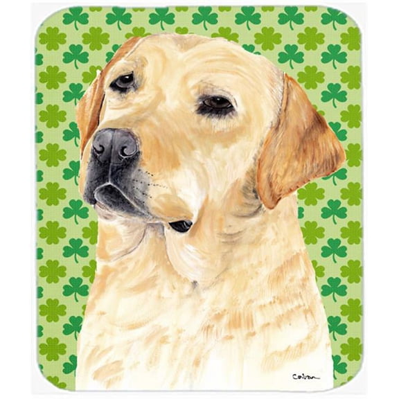 Carolines Treasures Labrador Yellow St. Patrick's Day Shamrock Mouse Pad