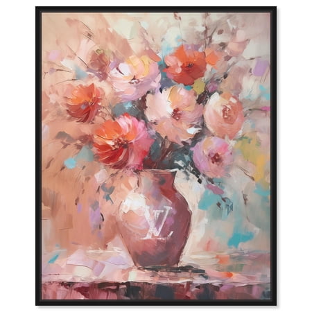 Un Jarron con flores glam Canvas Glam Girl Prints by Art Remedy, Black Frame, 16 x 20