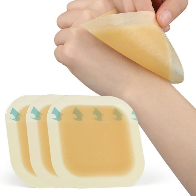 Apósito Para Heridas Para Escaras, Apósito Hidrocoloide, No Irritante, Suave, De Curación Rápida, Transpirable, Ultrafino, 4 Piezas Para El Hogar