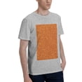 thumbnail image 2 of Bingfone Orange Glitter Men'S Loose Fit Short-Sleeve Pocket T-Shirt, 2 of 7