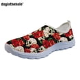 thumbnail image 1 of Zapatillas de deporte de verano con estampado de calavera 3D de Doginthehole para mujer, zapatos planos de malla gótica a la moda para mujer, mocasines casuales de playa para mujer, 1 of 5