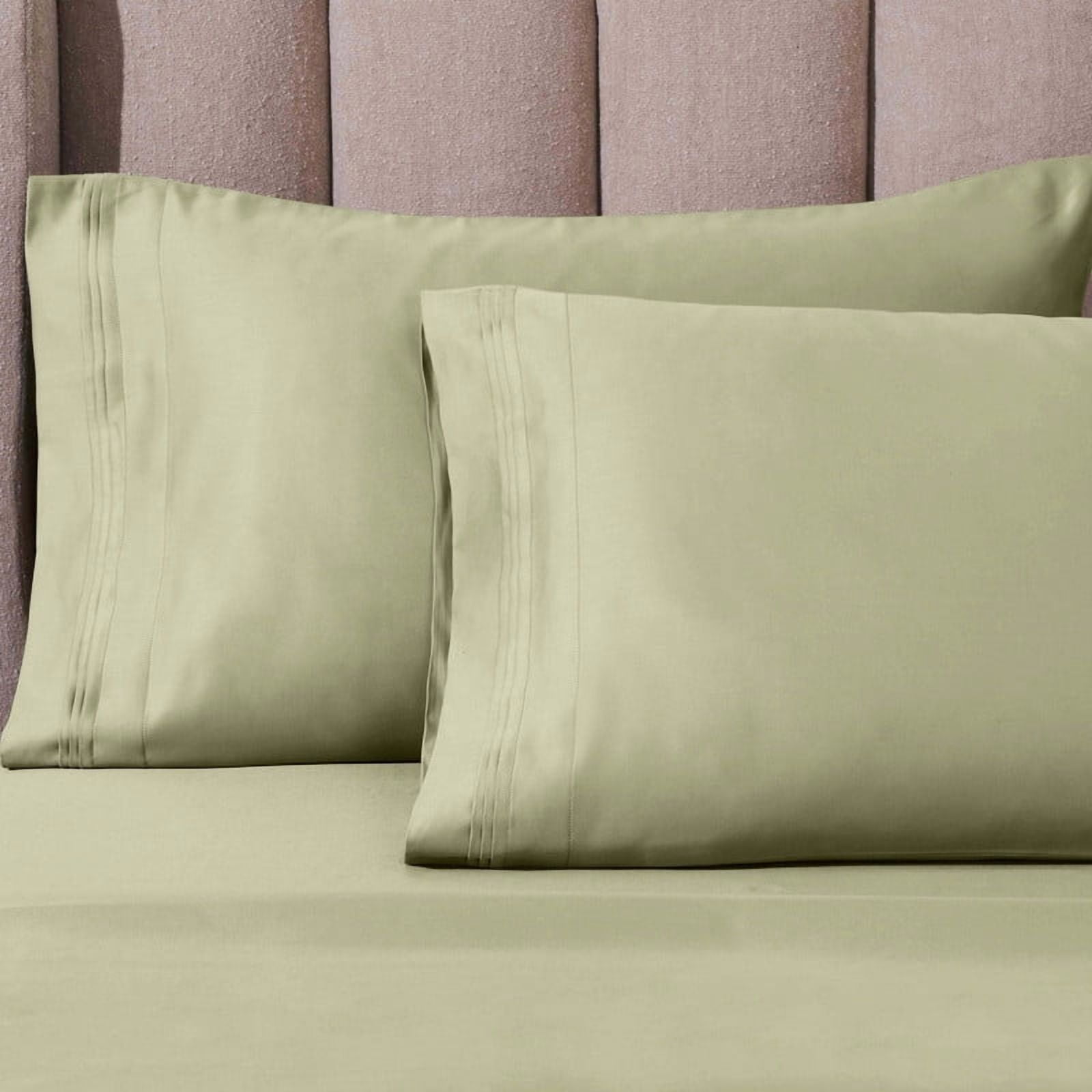 Superior 1000 Thread Count Egyptian Cotton Sheet Set, Deep Pocket Bed Sheets, King, Sage