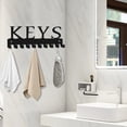 thumbnail image 3 of Key Hooks for Wall Key Hanger Iron Art Key Chain Holder Wall Mounted Key Holder Key Organizer for Entryway Hallway Keys, 3 of 7