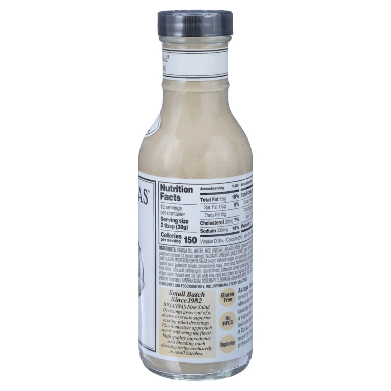 brianna's asiago caesar dressing (6 pack) Briannas Home Style Salad Dressing, 12 fl oz This is a Caesar Briannas - Brandclub - BRIANNAS