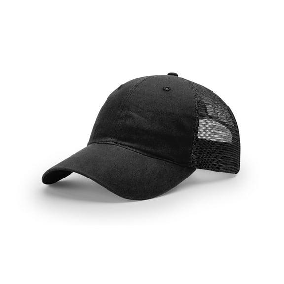 Richardson 111 Garment-Washed Trucker Caps - Black