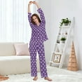 thumbnail image 5 of joogoo Pajamas Set for Women Stars Purple Long Sleeve Pjs Loungewear XXL, 5 of 7