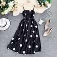 thumbnail image 2 of Dot Dress Vestido largo de cintura alta sin espalda, sin mangas, para mujer, negro Jumpingount AP001541-06B, 2 of 7