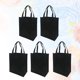 thumbnail image 5 of GOOHOCHY 5 bolsas de tela no tejida, plegables y reutilizables para compras al aire libre (negras, 30 x 25 x 10 cm), 5 of 8