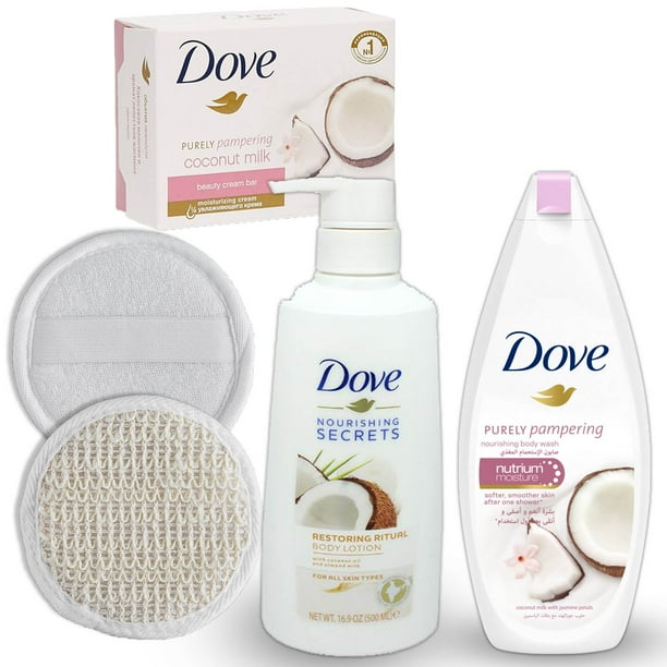 Dove Body Wash Lotion And Soap Care Pack Purely Pampering Coconut Oil