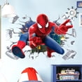thumbnail image 2 of Pegatinas de pared de Spider-Man tridimensionales para pared, pegatinas de pared de fondo para decoración de sala de estar, extraíbles, 2 of 4
