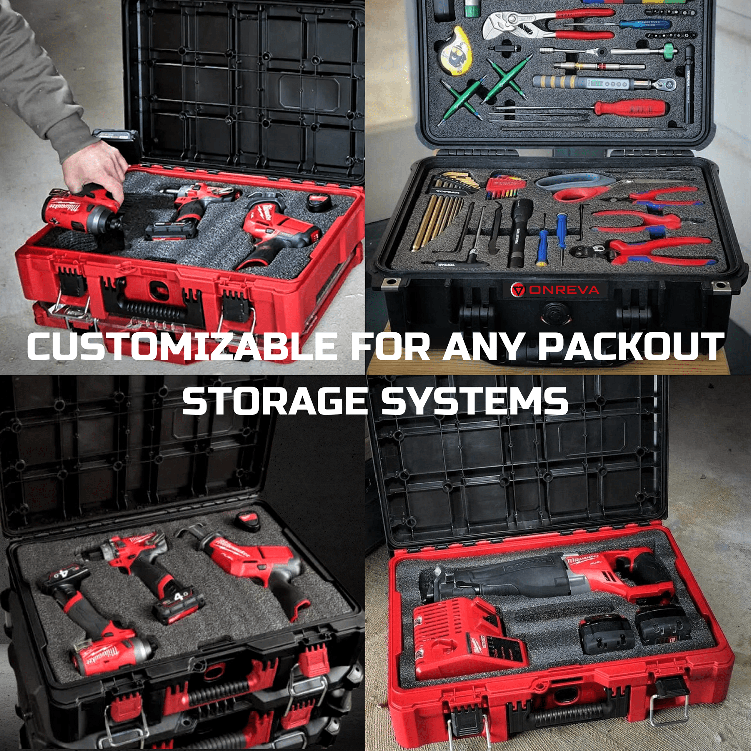 Tool Box Foam 3Pack 16x12x2 inch, Foam Inserts for Cases, Polyethylene Tool Foam Sheets, Drawer Liner Foam, Toolbox Kaizen Organizer and Storage Tool Shadow