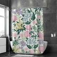 thumbnail image 2 of 66 x 72 Inches Coolnut Shower Curtain Set with Hooks, Beautiful Flowers Leaves Pattern Polyester Waterproof Bath Curtain for Bathroom Bathtubs Decor, 2 of 6