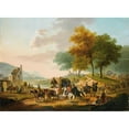 thumbnail image 2 of Jacques-François-Joseph Swebach 24x18 Gold Ornate Framed and Double Matted Museum Art Print Titled - The Military Camp Leaving, 2 of 4