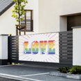 thumbnail image 2 of DouZhe Rainbow Love Sign Banner, LGBT Pride Hanging Banners Backdrop Festive Party Decor for Indoor Outdoor, 47 x 71 Inches, 2 of 7