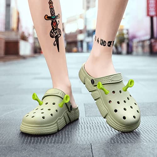 See-Pic Shrek Ears Croc Charms, 4xshrek Crocs Shoe Decoration Distinctive Croc Accessories Party Gifts Upgraded Plus Size 2 2 , Green Green 2