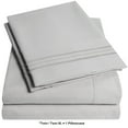 thumbnail image 3 of Luxury 4 Piece Bed-In-A-Bag Down Alternative Comforter & Sheet Set, Twin, Silver By Sweet Home Collection, 3 of 5