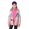 thumbnail image 1 of Uccdo Boys Girls Hooded Windbreaker Rain Jackets With Detachable Fleece Sweatshirts, Kids 2-in-1 Warm Fleece Lined Parka Coats Raincoats 3-13Y, 1 of 7