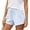 Blue2, variant on .Women's Crew Neck Short Sleeve Basic T-Shirt, Solid Color Curved Hem Slim Casual Plain Te.White5.L