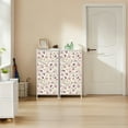 thumbnail image 3 of Sybels Dresser with 4 Drawers, Retro Floral Pattern Fabric Bins with Wooden Top for Bedroom, Closet, Entryway Hall, White, 3 of 7
