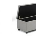 thumbnail image 6 of Sienna 33 inch Wide Storage Ottoman Bench in Dove Grey Linen-Look Fabric, 6 of 6