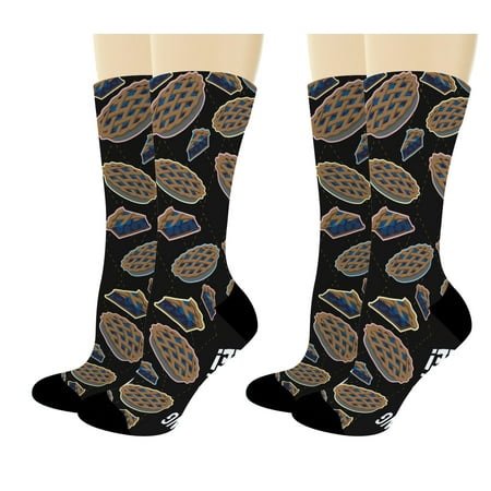 

ThisWear Thanksgiving Accessories If You Can See This Bring Me Some Pie Gag Gift 2-Pair Novelty Crew Socks