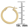 thumbnail image 3 of KoolJewelry 18k Yellow Gold Flat Hoop Earrings, 3 of 4