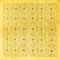 thumbnail image 1 of Ahgly Company Machine Washable Indoor Square Abstract Yellow Contemporary Area Rugs, 3' Square, 1 of 4