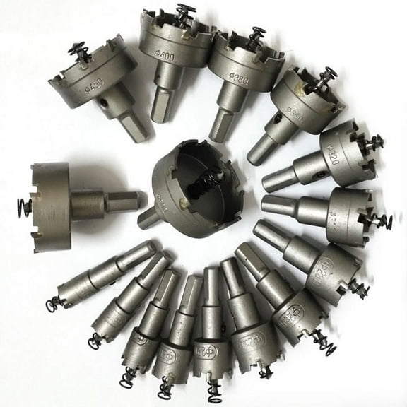 SENRISE Drill Bit Cutter Round Holes Cutting Cemented Carbide Silver 15mm
