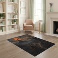 thumbnail image 2 of ODIKA 4'x6' Washable Area Rug Pet Friendly, Non-Shedding Dark Gothic Moonlit Castle Scene Haunting Landscape with Bats and Trees for Bedroom, Reading Nook, 2 of 7