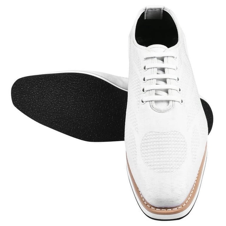 LIBERTYZENO Mens PU Leather Adults White Casual Lace Up Shoes For Mens LIBERTYZENO Mens Genuine Leather Male Oxford Style Lace Up  main image 3