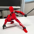 thumbnail image 4 of [Producto Terminado Ensamblado] Muñeca Con Múltiples Articulaciones Prototipo Impreso en 3D Muñeca Lucky 13 Robot Cuerpo Descompresión (Rojo), 4 of 9