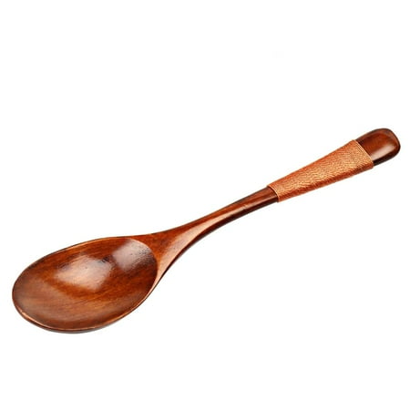 

Wooden Spoons Long Handled Kids Rice Soup Spoon Brown Kinking