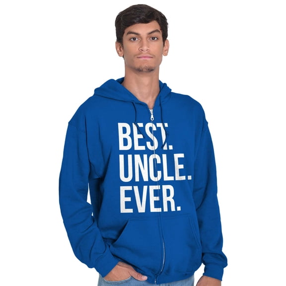Best Uncle Ever Niece Nephew Zip Hoodie Sweatshirt Men Brisco Brands S