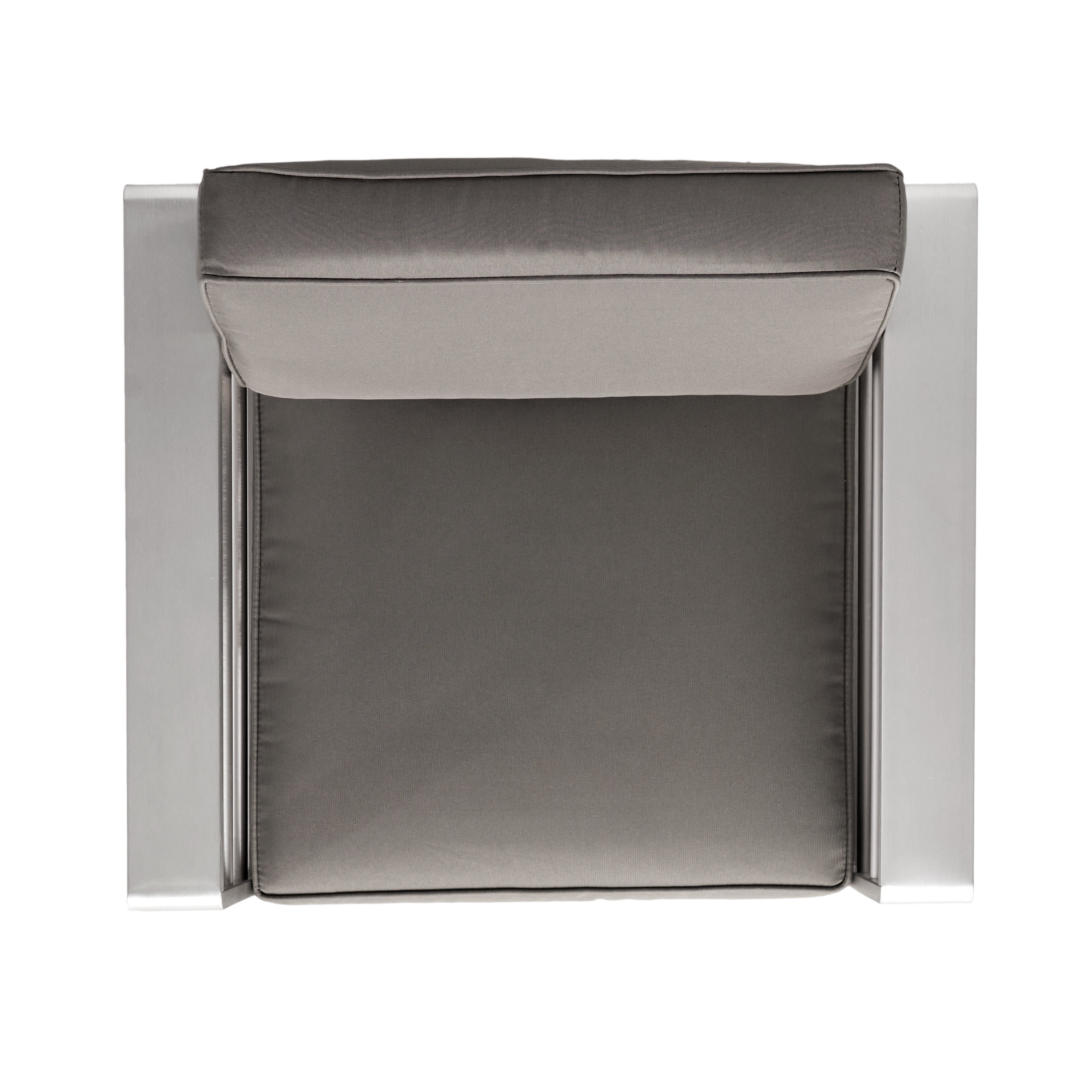 Miller Outdoor Aluminum Club Chairs with Side Table, Gray, Silver
