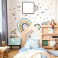 thumbnail image 5 of Boho Pink Rainbow Wall Art Stickers Girls Bedroom Playroom Decals Decor Peel and Stick Nursery Removable Baby Room Party Decorations Gift(30X43CM, 2Pcs), 5 of 7