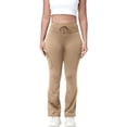 thumbnail image 5 of CFMDUC Women's Workout Leggings with Pockets Stretchy High Waisted Cargo Pants Gym Yoga No Front Seam Leggings Khaki M, 5 of 9
