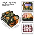 thumbnail image 3 of Tangerine Double Layered Insulated Refrigerated Lunch Bag with Two Compartments, Large Capacity, and Handheld Carry - 7.1x11.4x16.1 Inches, 3 of 6