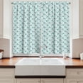 thumbnail image 2 of Ambesonne Birds Theme Kitchen Curtains, Cartoon Penguins Winter, 55"x45", Pale Blue and Off White, 2 of 3