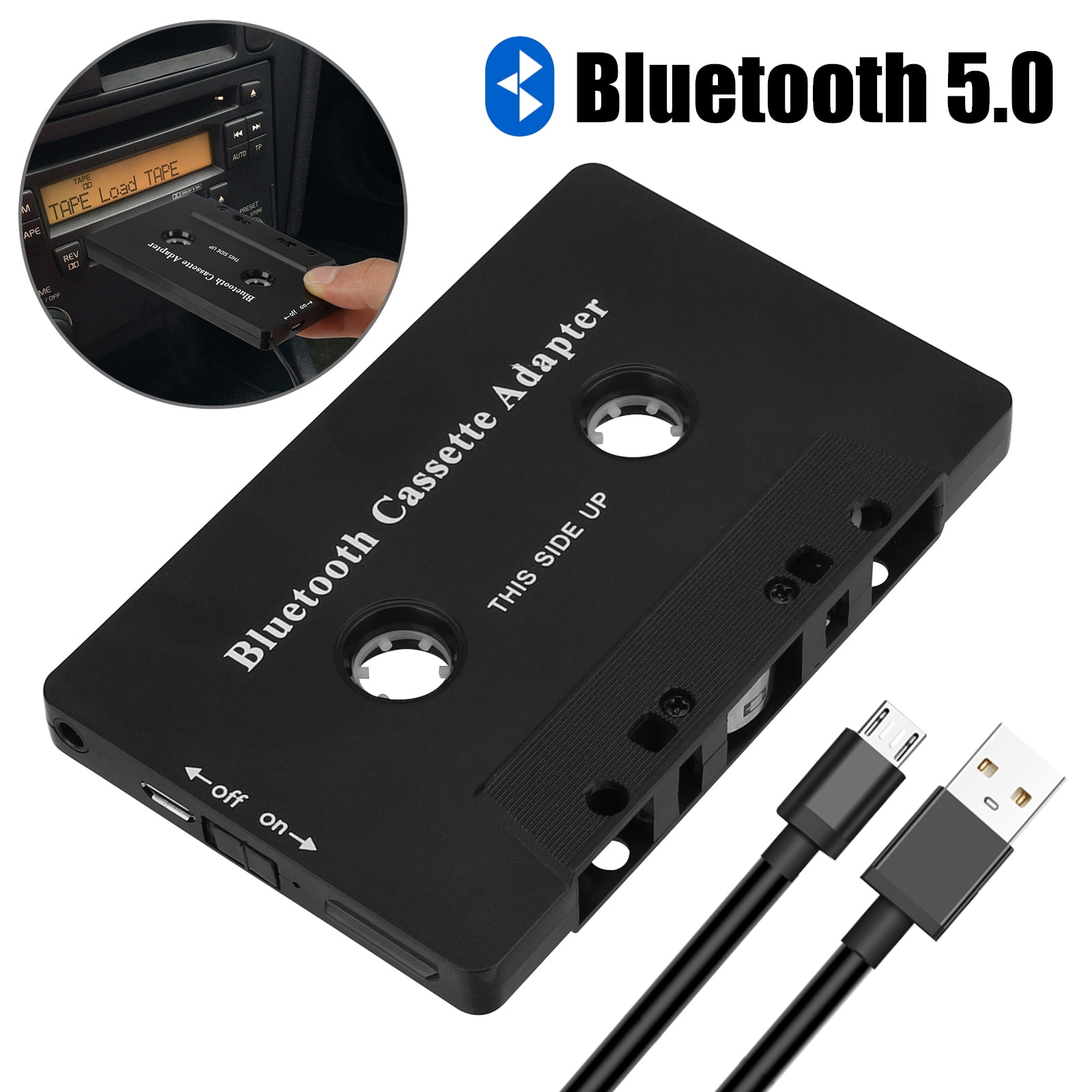 Adaptateur de cassette audio pour voiture, Bluetooth 5.0, cassette