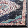 thumbnail image 3 of SAFAVIEH Monaco Trochez Traditional Area Rug, Black/Blue, 5' x 5' Square, 3 of 6