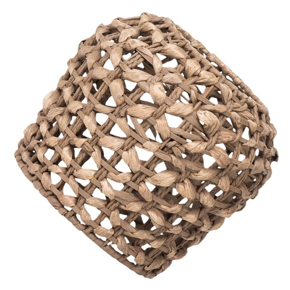 HEANUJJ Yellow Woven Hyacinth Lamp Shade Cover for Rustic Farmhouse Pendant Light, Decorative Lighting Accessory