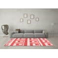 thumbnail image 3 of Ahgly Company Machine Washable Indoor Rectangle Oriental Red Modern Area Rugs, 7' x 10', 3 of 4