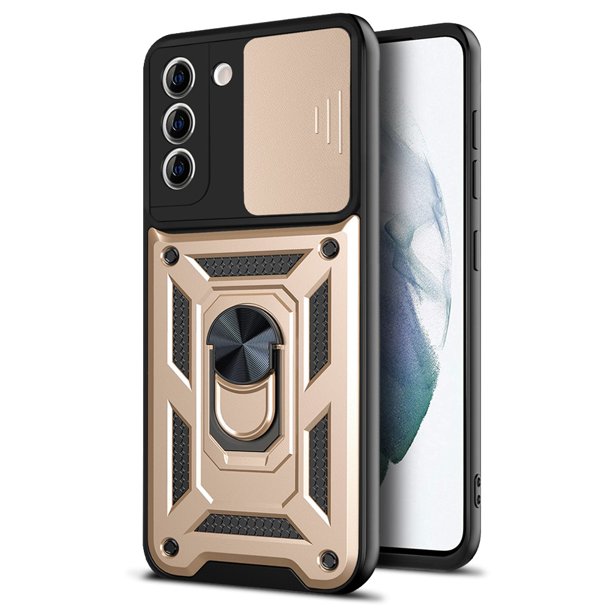 Funda de teléfono a prueba de golpes con protección de lente para Samsung Galaxy S21 S20 Plus S23 Ultra A51 A52 A71 5G, funda magnética con soporte para anillo de dedo Tan Jianjun unisex