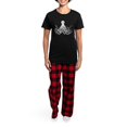 thumbnail image 4 of CafePress - Vintage Octopus Wooden Block Print Pajamas - Women's Short Sleeve Print T-Shirt and Pants Dark Cotton Pajama Set, 4 of 7