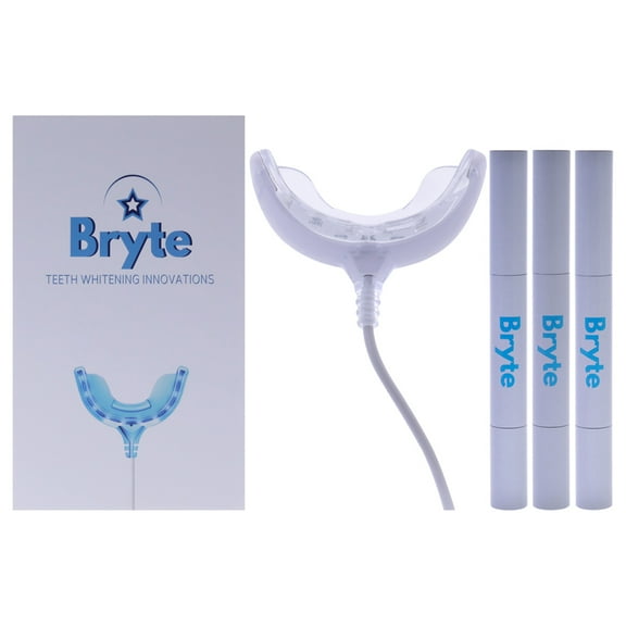 Bryte Wired Led Teeth Whitening Kit , 4 Pc 3 Teeth Whitening Gel Pens, Wired Smart Phone Whitening