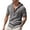 Grey, variant on Men's Breathable Shirt Chic Linen Henley Spring Short Sleeve Summer Soft Drawstring Top Tee Casual Button Apricot Large