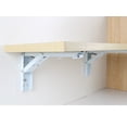 thumbnail image 5 of Soporte plegable, 8 pulgadas, acero, revestimiento blanco, paquete de 2, soporte para aire acondicionado de ventana, uso liviano, 5 of 5