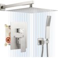 thumbnail image 3 of Shower System   Matte   Pressure Rain Shower Head with Handheld  Wall Mounted Mixer Shower  Set  Bathroom Rainfall Shower Head Shower  Brass Shower Valve and Trim, 3 of 4