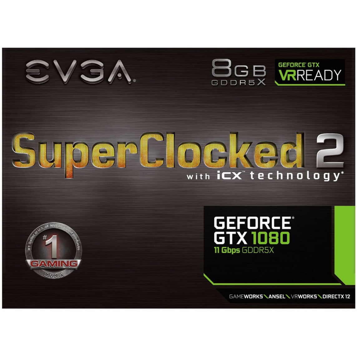 EVGA GeForce GTX 1080 SC2 GAMING iCX - Graphics card - GF GTX 1080 - 8 GB GDDR5X - PCIe 3.0 x16 - DVI, HDMI, 3 x DisplayPort